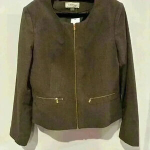 Calvin Klein long sleeve brown blazer